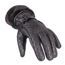 Dámské kožené rukavice W-TEC Stolfa, černá, XXL