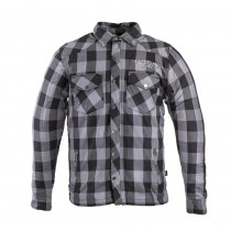 Flanelová košile W-TEC Black Heart Reginald s aramidem, šedo-černá, S
