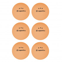 Pingpongové míčky inSPORTline Elisenda S3 6ks, oranžová