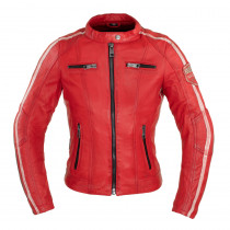 Dámská kožená bunda W-TEC Umana, červená, XS