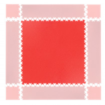 Puzzle zátěžová podložka inSPORTline Simple červená