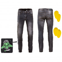 Pánské moto jeansy W-TEC Kancelor, šedá, L