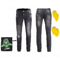 Pánské moto jeansy W-TEC Komaford, tmavě šedá, L