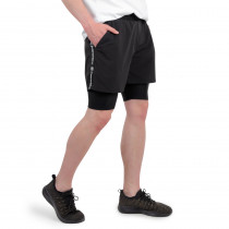 Pánské kraťasy 2v1 inSPORTline Closefit Short, černá, M