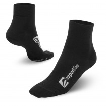 Bambusové střední ponožky inSPORTline Bambuo Crew AG+, černá, 35-38