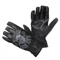 Kožené moto rukavice W-TEC Black Heart Skull Gloves, černá, S