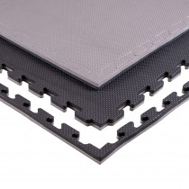Puzzle tatami podložka inSPORTline Sazegul 100x100x2 cm, šedo-černá