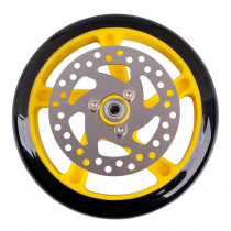 Náhradní kolo s brzdovým diskem na koloběžku Discola 200x30mm, žlutá