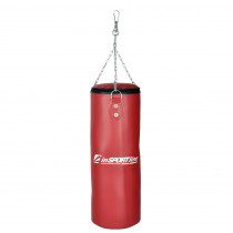 Dětský boxovací pytel inSPORTline 26x65cm / 15kg, červená