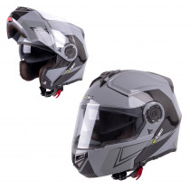 Výklopná moto helma W-TEC Vexamo, černo-šedá, S (55-56)