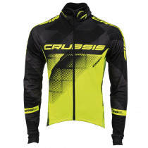 Pánská cyklistická bunda CRUSSIS černo-fluo žlutá, černá-fluo žlutá, XS