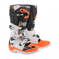 Moto boty Alpinestars Tech 5 bílá/černá/oranžová fluo, bílá/černá/oranžová fluo, 38