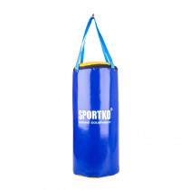 Dětský boxovací pytel SportKO MP9 24x50cm / 5kg, modro-žlutá