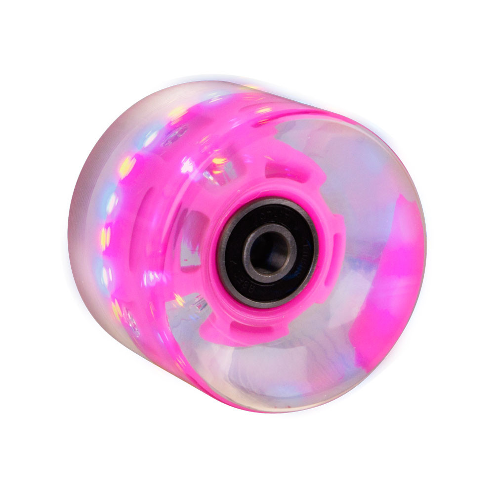 Svítící kolečko na penny board 60*45 mm vč. ložisek ABEC 7, fialová