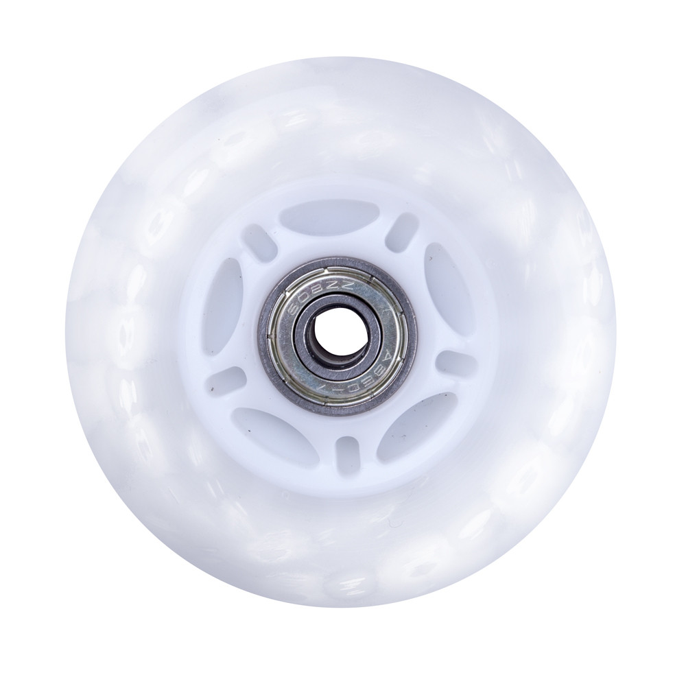 Svítící kolečko na inline brusle PU 84*24 mm s ABEC 7 ložisky, bílá