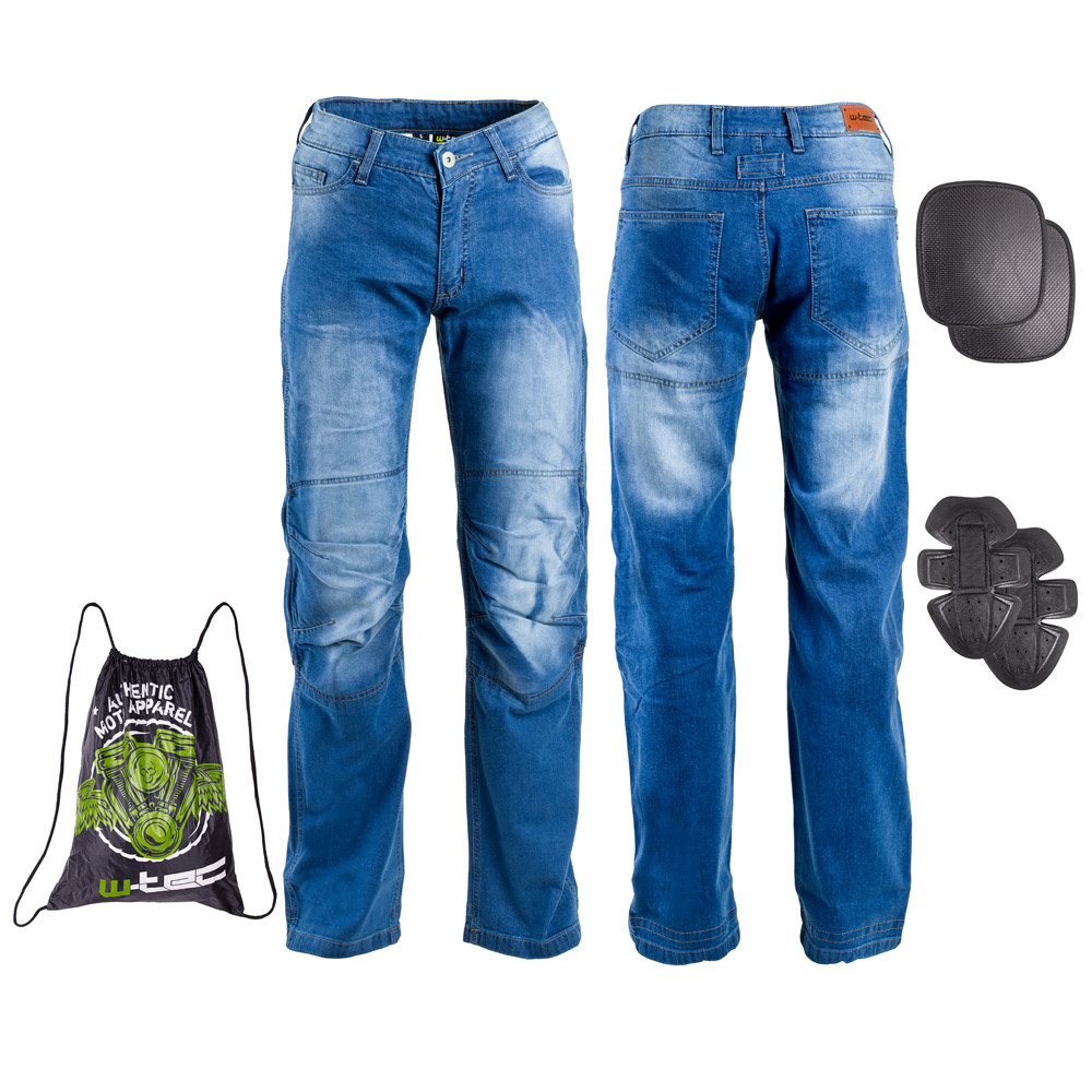 Pánské moto jeansy W-TEC Davosh, modrá, S