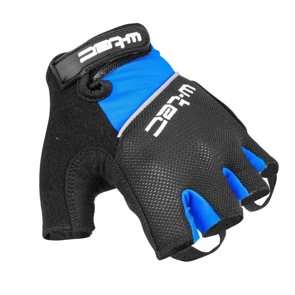 Cyklo rukavice W-TEC Bravoj, modro-černá, XS