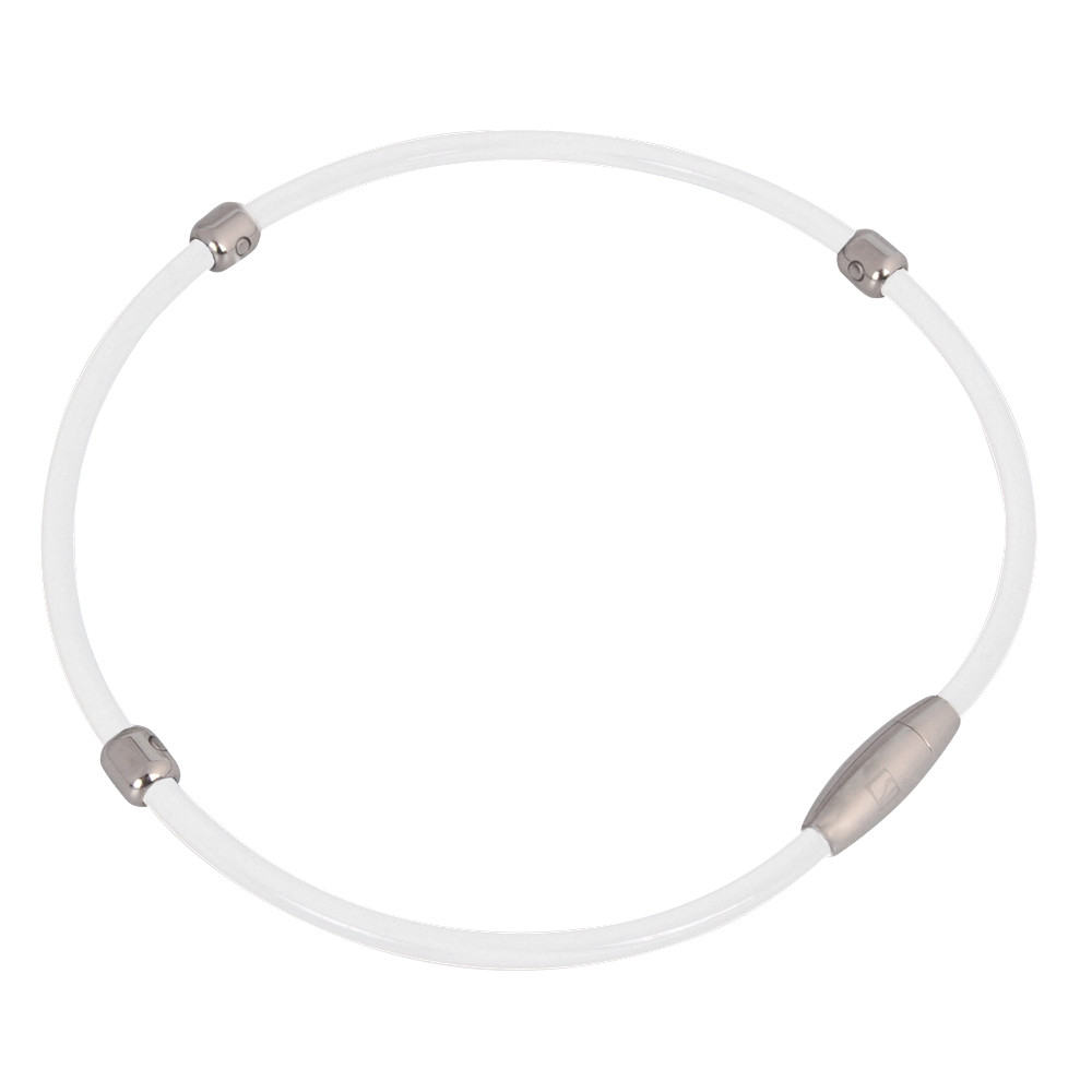 Magnetický náhrdelník inSPORTline Alkione, bílá, Délka 45 cm