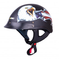 Moto přilba W-TEC V531, černá s orlem, M (57-58)
