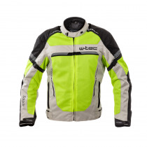 Pánská letní moto bunda W-TEC Saigair, Fluo Yellow-Gray, S
