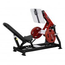 Leg Press Steelflex Plateload Line PLLP, černo-červená