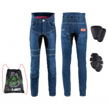 Dámské moto jeansy W-TEC Biterillo Lady, modrá, 3XL