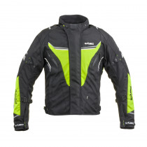 Pánská moto bunda W-TEC Brandon, černá-fluo žlutá, S