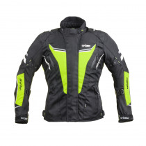 Dámská moto bunda W-TEC Brandon Lady, černá-fluo žlutá, XS