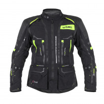 Moto bunda W-TEC Aircross, černá-fluo žlutá, 4XL