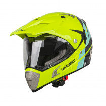Moto přilba W-TEC Dualsport, Fluo Yellow-Blue, XL (61-62)