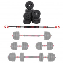 Cementový činkový set inSPORTline CEMBAR 40 3-40kg