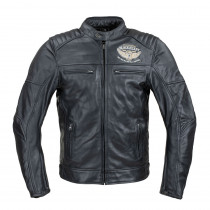 Pánská kožená bunda W-TEC Black Heart Wings Leather Jacket, černá, S