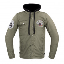 Pánská bunda W-TEC Black Heart Khaki Jacket s aramidem, Hat Skull, M