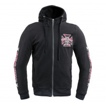 Pánská mikina W-TEC Black Heart Vintage Iron Hoodie, černá, XL