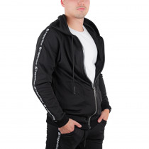 Pánská tepláková bunda inSPORTline Comfyhoodie Man, černá, L
