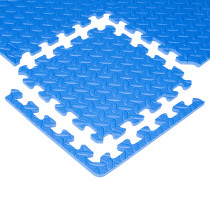 Puzzle podložka inSPORTline Famkin (12 dlaždic, 18 okrajů), modrá