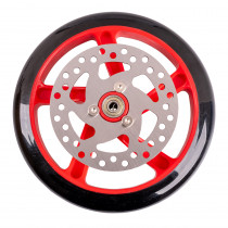 Náhradní kolo s brzdovým diskem na koloběžku Discola 200x30mm, červená