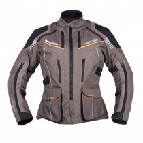 Dámská touringová moto bunda W-TEC Smackton Lady, šedo-oranžová, XS