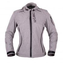 Dámská softshellová moto bunda W-TEC Algenia, šedá, XS