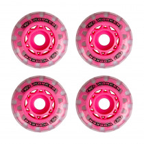 Náhradní kolečka na kolečkové brusle WORKER TriGo Skate 64mm, růžová
