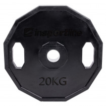 Pogumovaný olympijský kotouč inSPORTline Ruberton 25 kg 50 mm