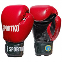 Boxerské rukavice SportKO PK1, červená, 10oz