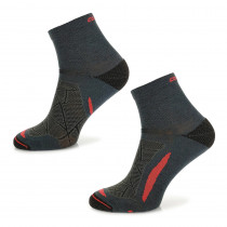 Trekingové Merino ponožky Comodo TREUL02, Black Red, 35-38
